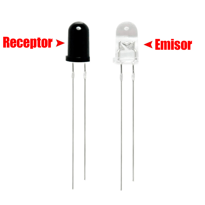 Led Emisor Y Receptor Fotodiodo Ir Par Diodo 5mm - Tecneu
