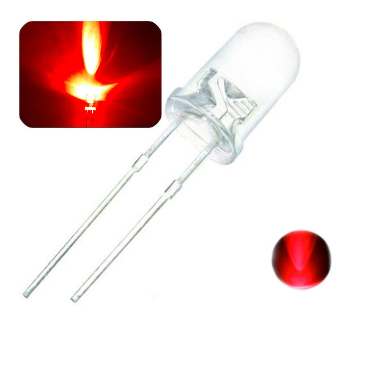 Led Ultrabrillante 5mm Rojo, Amarillo, Azul, Verde, Blanco - Tecneu