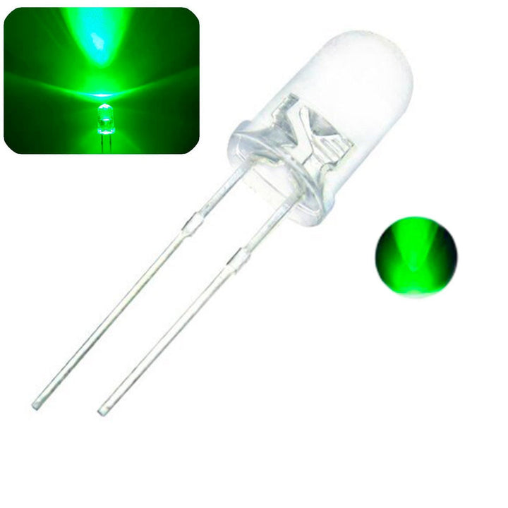Led Ultrabrillante 5mm Rojo, Amarillo, Azul, Verde, Blanco - Tecneu