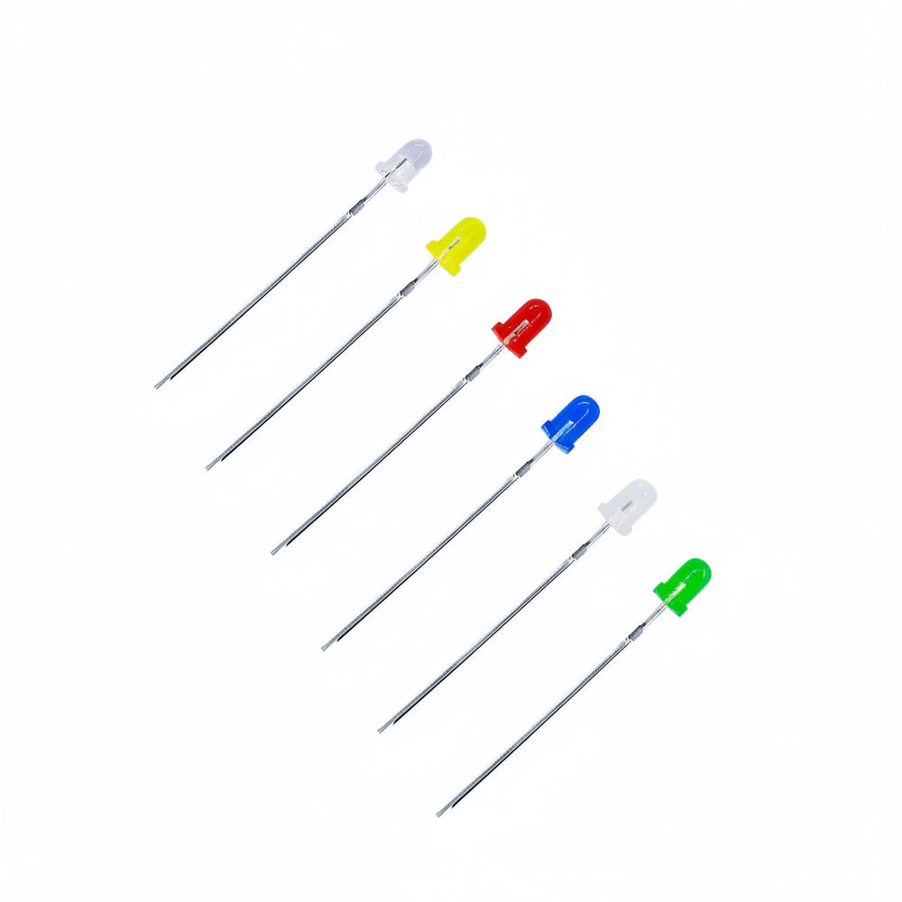 Leds Difusos 3mm Rojo, Ambar, Azul, Verde, Blanco