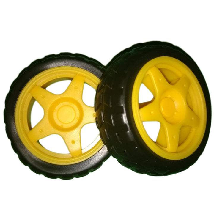 Llanta Para Motorreductor DC Amarilla - Tecneu