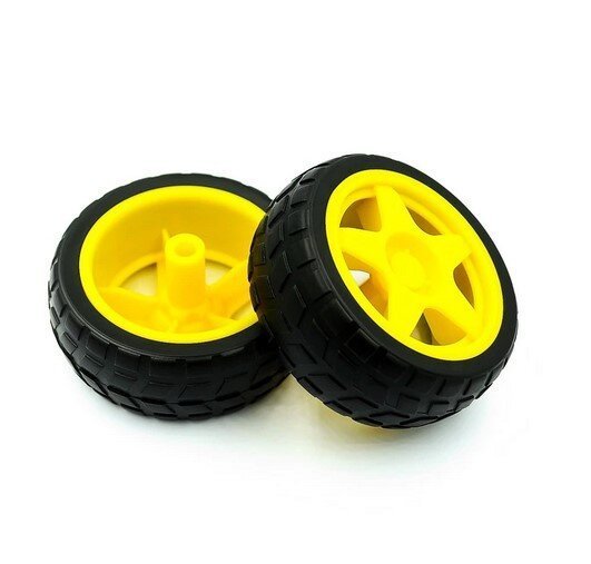 Llanta Para Motorreductor DC Amarilla - Tecneu