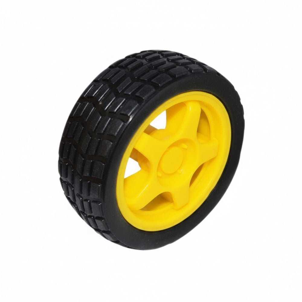 Llanta Para Motorreductor DC Amarilla