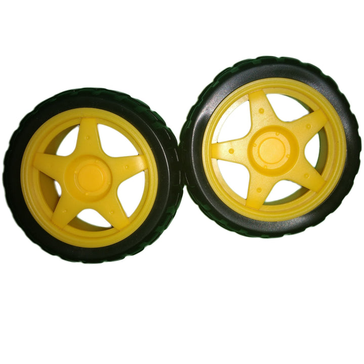 Llanta Para Motorreductor DC Amarilla - Tecneu