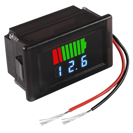 Medidor Capacidad y Voltaje de Batería 12V - 60VDC Impermeable Autorango - Tecneu