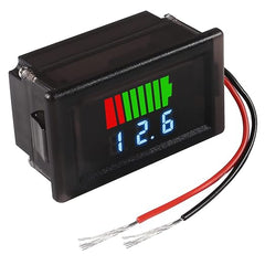 Medidor Capacidad y Voltaje de Batería 12V-60VDC Impermeable Autorango