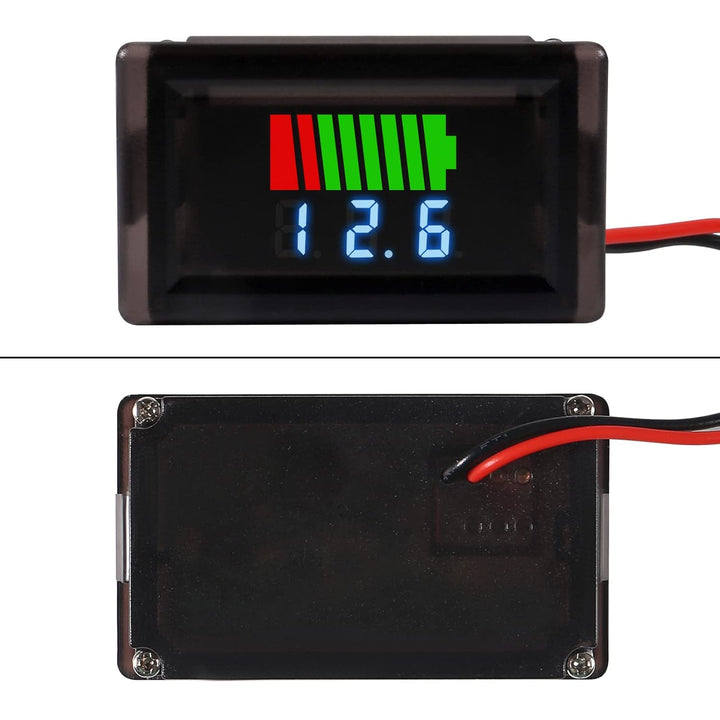 Medidor Capacidad y Voltaje de Batería 12V - 60VDC Impermeable Autorango - Tecneu