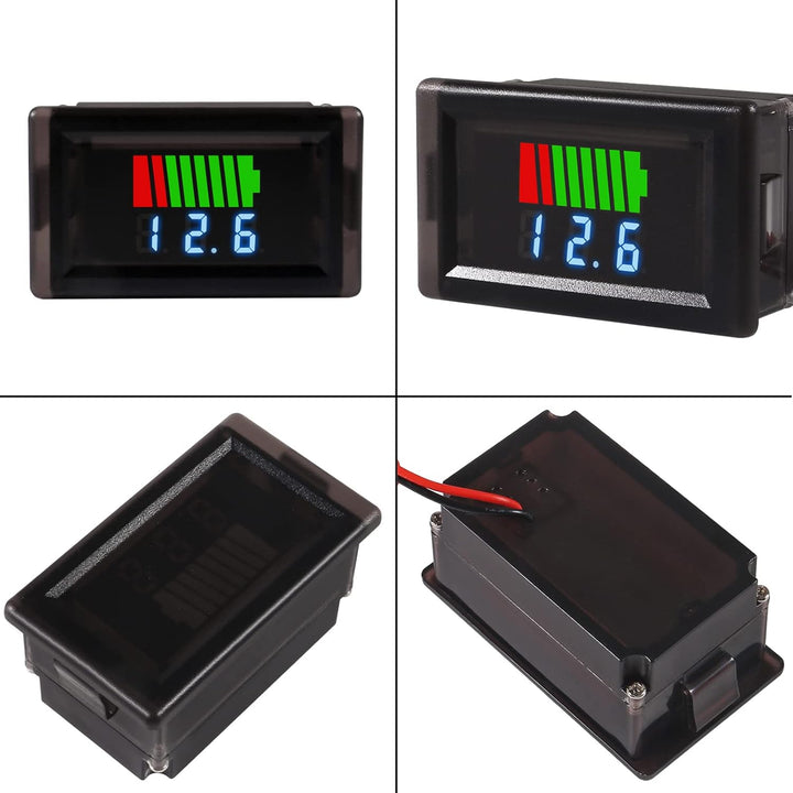 Medidor Capacidad y Voltaje de Batería 12V - 60VDC Impermeable Autorango - Tecneu