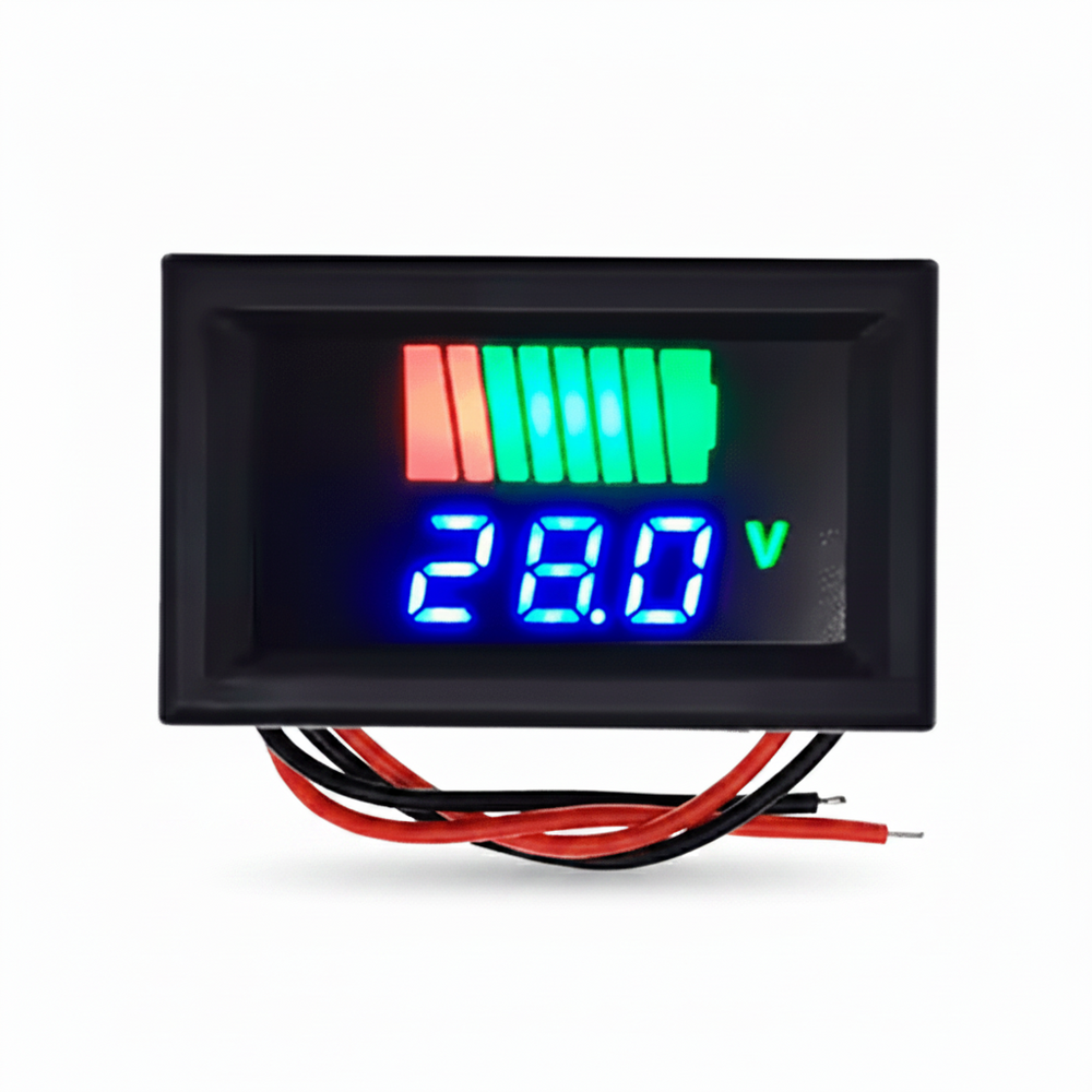 Medidor De Carga Y Voltímetro Digital Para Baterías 12-60VDC