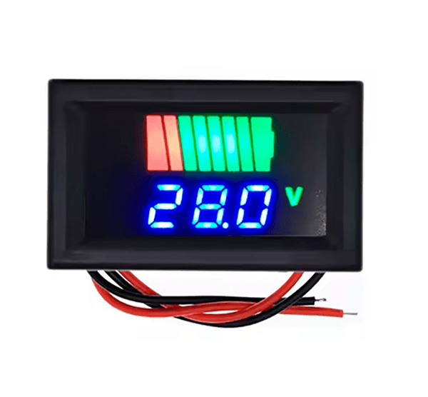 Medidor De Carga Y Voltímetro Digital Para Baterías 12 - 60VDC - Tecneu