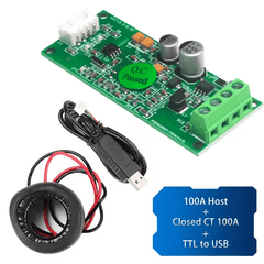 Medidor energía eléctrica AC PZEM-004T 100A + Driver USB + CT