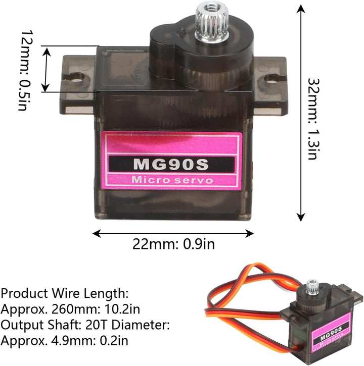 Micro Servomotor Mg90s Tower Pro Engranes Metálicos - Tecneu