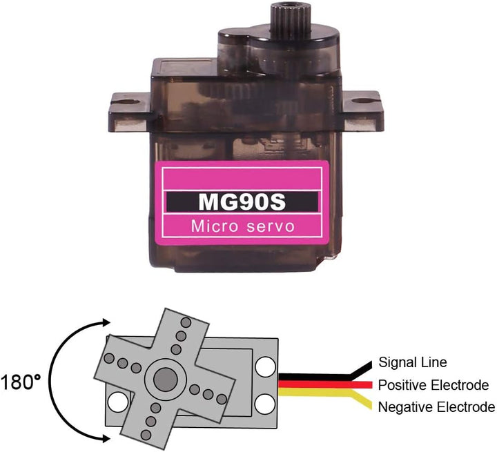 Micro Servomotor Mg90s Tower Pro Engranes Metálicos - Tecneu