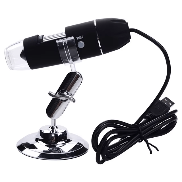Microscopio Digital USB 1600X con Iluminación LED y Enfoque Ajustable - Tecneu