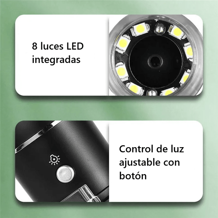 Microscopio Digital USB 1600X con Iluminación LED y Enfoque Ajustable - Tecneu