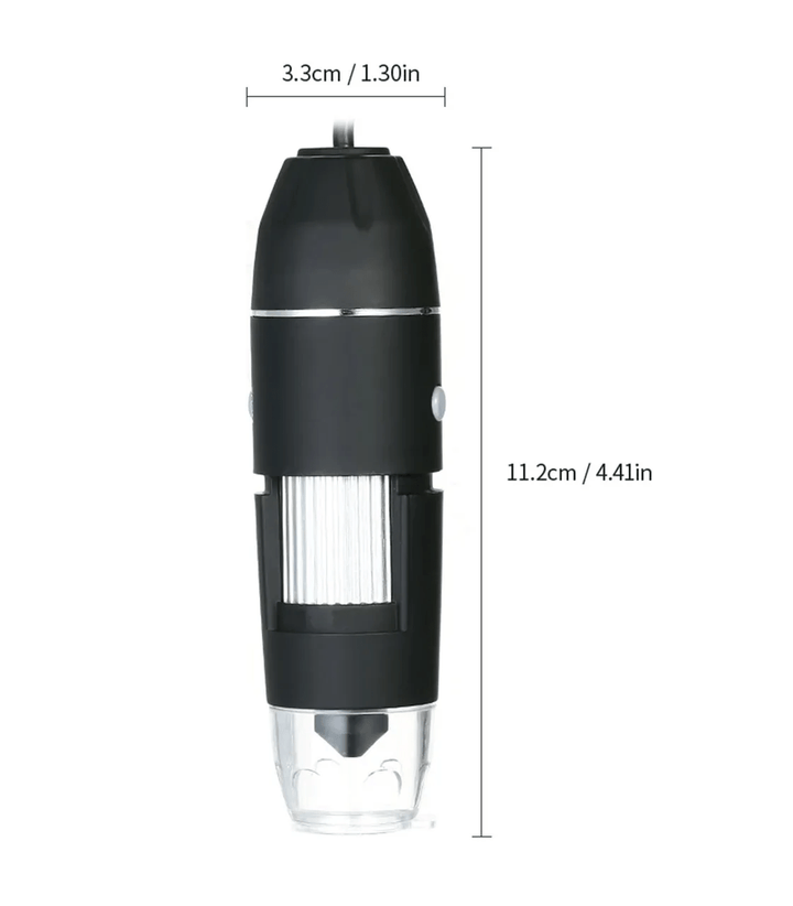 Microscopio Digital USB 1600X con Iluminación LED y Enfoque Ajustable - Tecneu