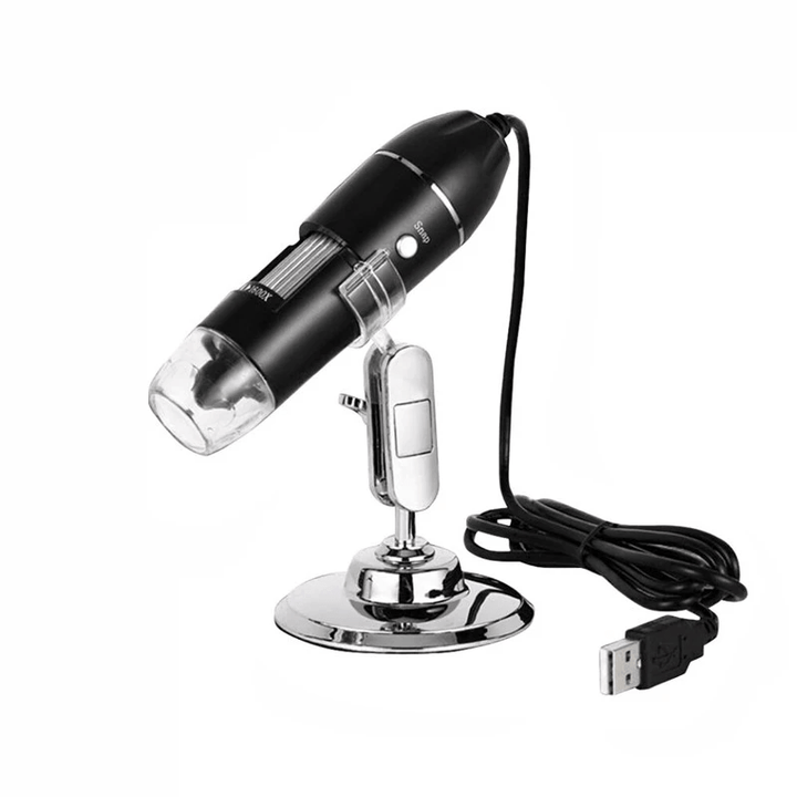 Microscopio Digital USB 1600X con Iluminación LED y Enfoque Ajustable - Tecneu