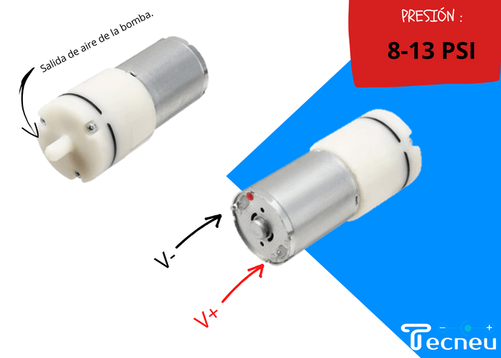 Mini Bomba De Aire Oxígeno Dc 3v A 6v Motor - Tecneu