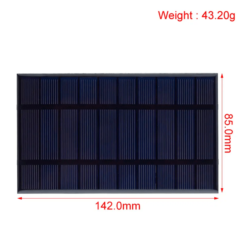 Gonetre Mini-Solarpanel 5V 2W 400 MA – Wasserdichtes Solarmodul Für Handy-Ladung & Kleine Geräte, Platzsparend, 17,5 X 10 Cm