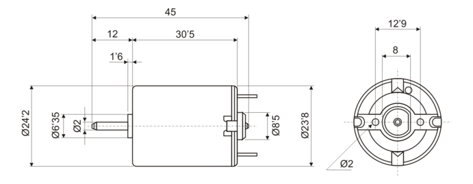 Mini Motor 3V A 6V Micro Dc - Tecneu
