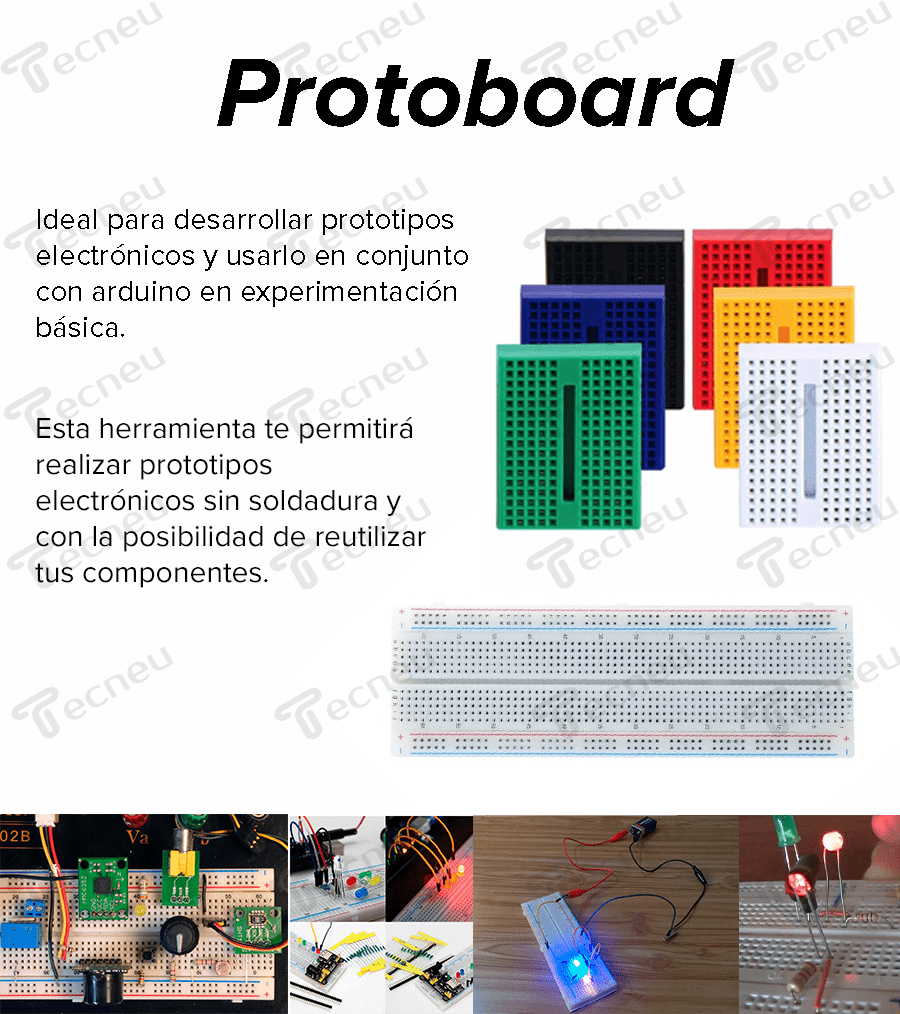 Mini Protoboard Autoadherible para Prototipos Electrónicos – Tecneu