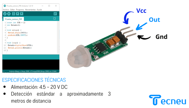 Mini Sensor De Presencia Pir Hc - sr505 Movimiento Infrarrojo - Tecneu