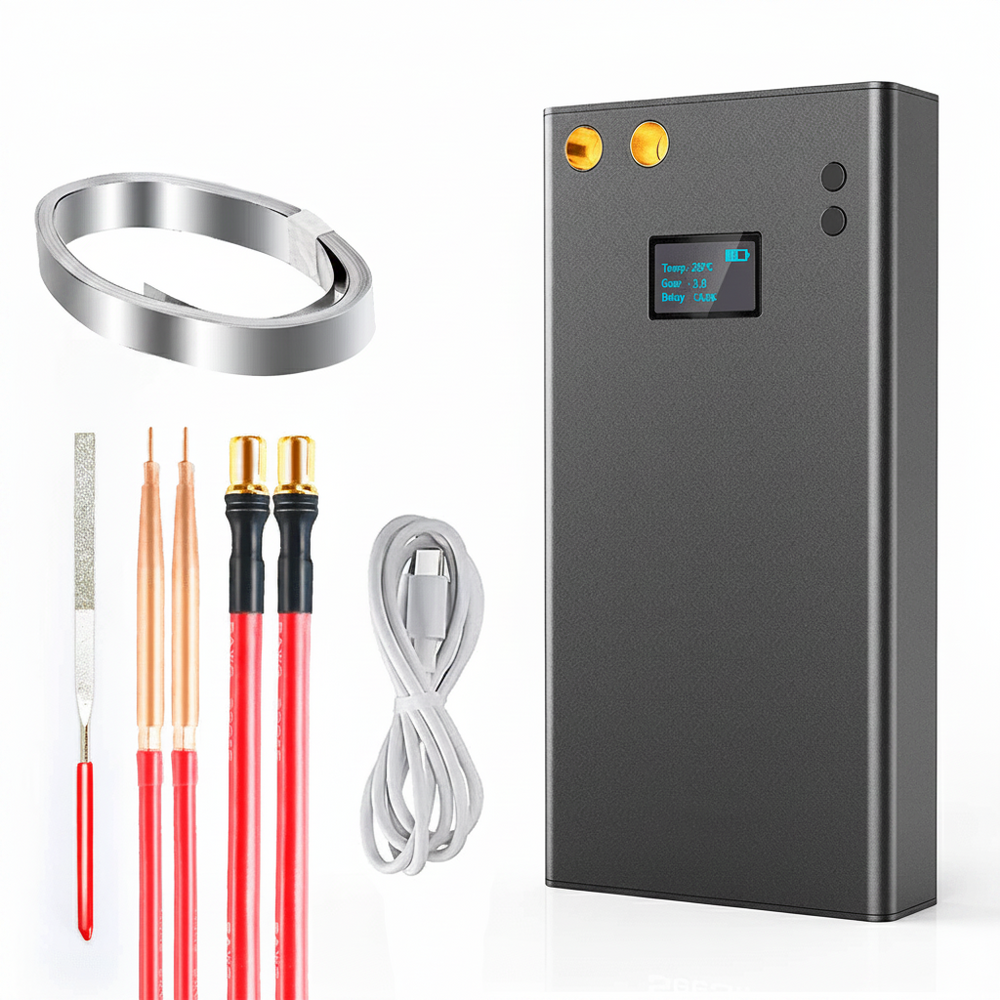 Mini Soldador De Puntos Display 8 Engranajes 80 Niveles 7500mAh  + Tira Niquel Y Mas