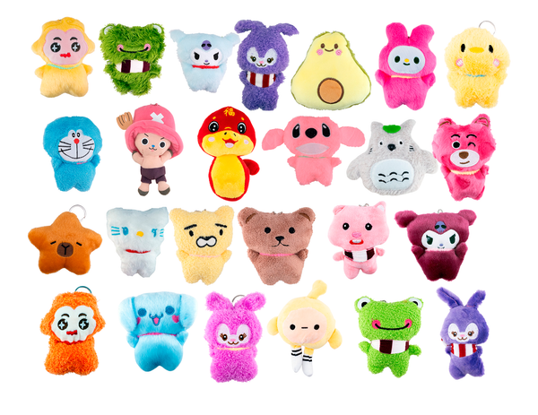 Peluches de 11cm modelos surtidos para máquina de garra con relleno