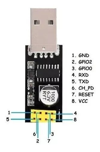Modulo Adaptador Usb Serial Para Wifi Esp8266 Esp - 01 - Tecneu