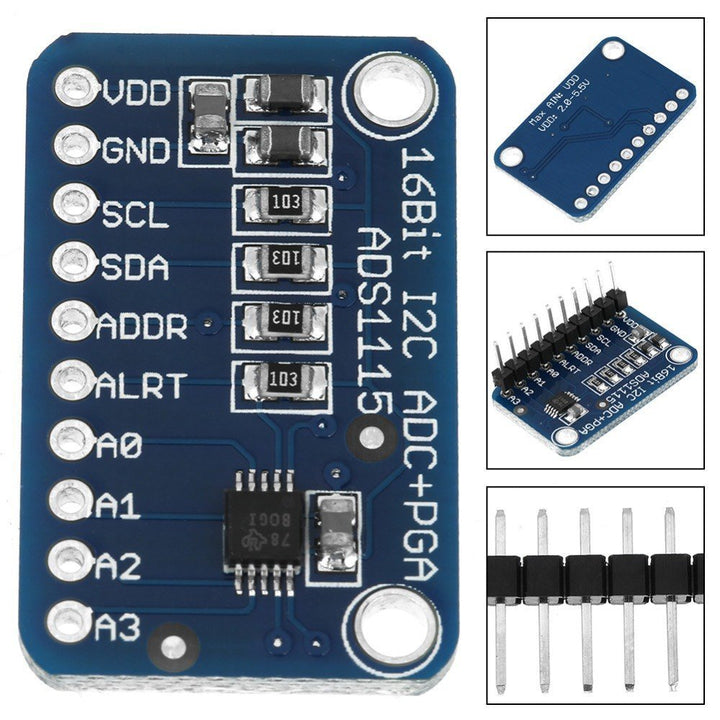 Modulo Ads1115 Amplificador De Ganancia Programable 16 B Adc - Tecneu