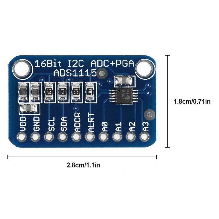 Modulo Ads1115 Amplificador De Ganancia Programable 16 B Adc - Tecneu