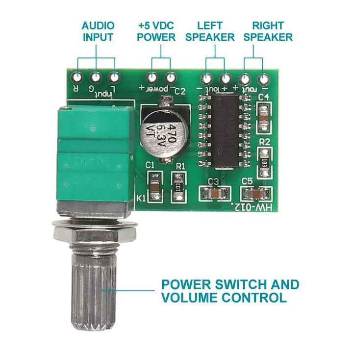 Modulo Amplificador Pam8403 Control De Audio 2x3w - Tecneu