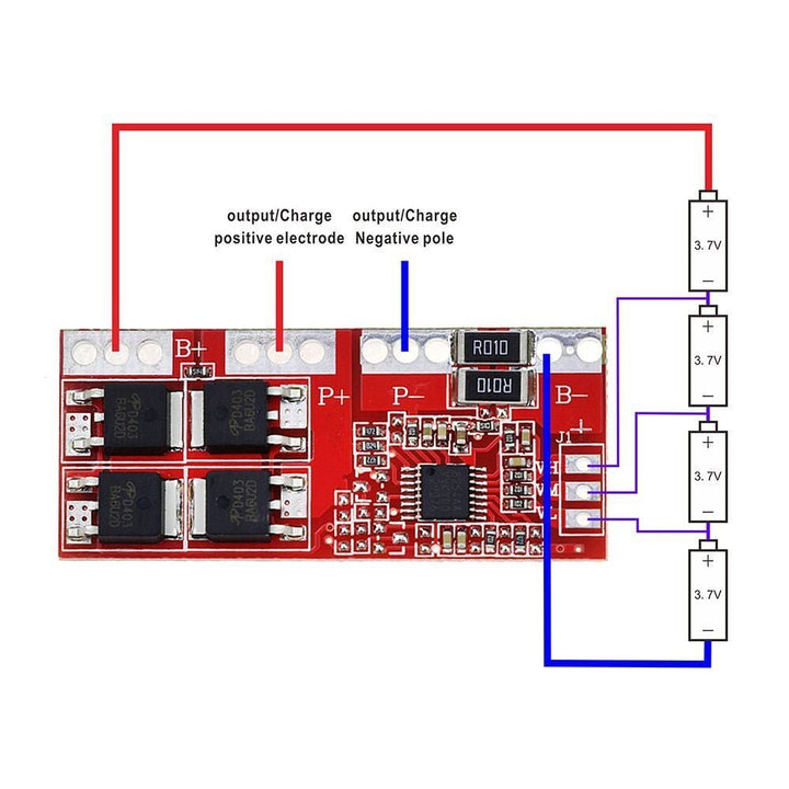 Modulo Carga Protección 4 Batería Litio Lipo Bms 30a 4s - Tecneu