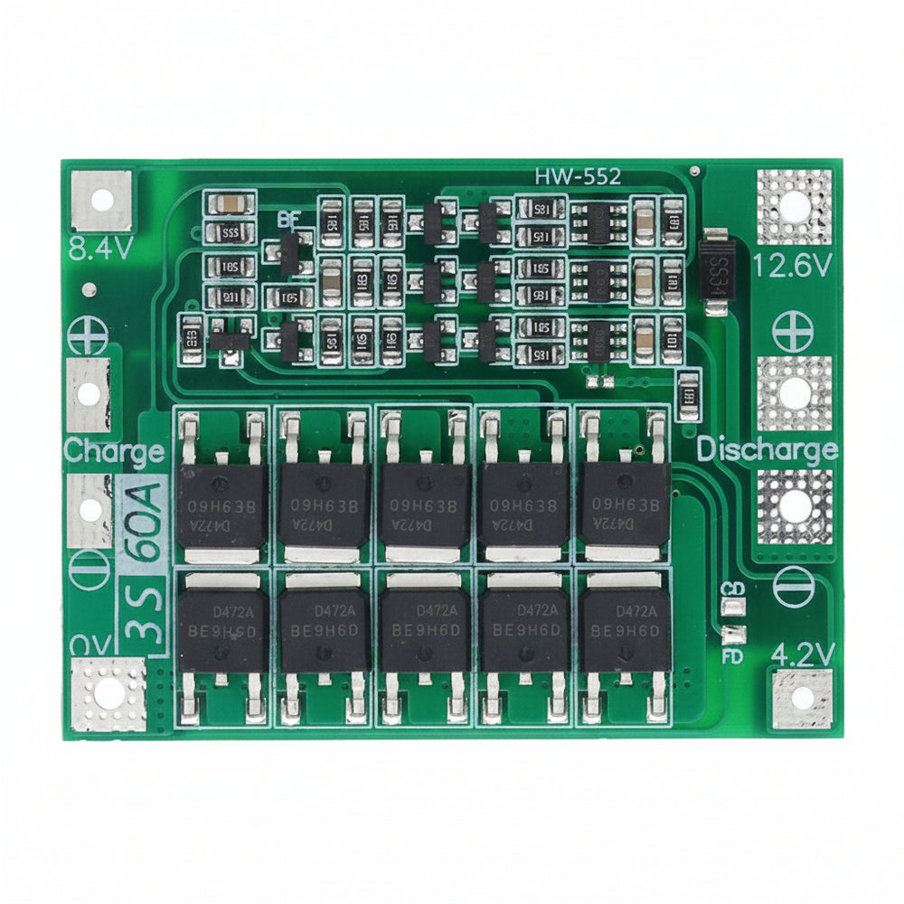 Módulo De Carga/ Descarga De Baterías Litio Bms 12.6v 40a 3s