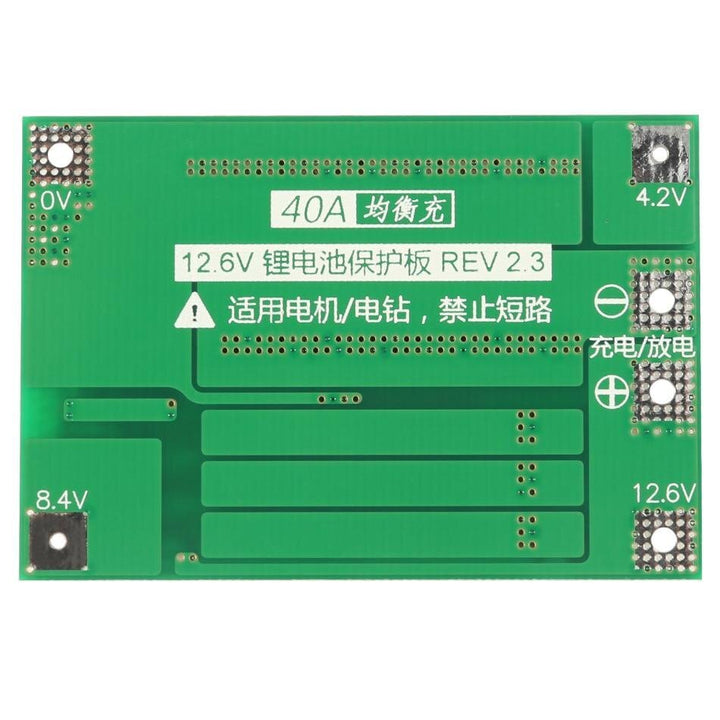 Módulo De Carga/ Descarga De Baterías Litio Bms 12.6v 40a 3s - Tecneu