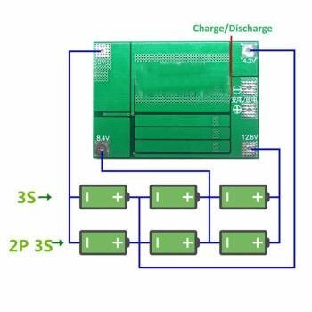 Módulo De Carga/ Descarga De Baterías Litio Bms 12.6v 40a 3s - Tecneu