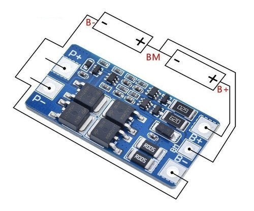 Módulo De Carga/descarga De Baterías Litio BMS 8.4 a 9v 2s - Tecneu