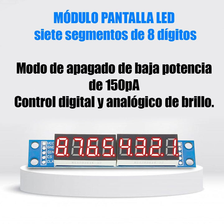 Módulo Display 7 Segmentos 8 Digitos Max7219 - Tecneu