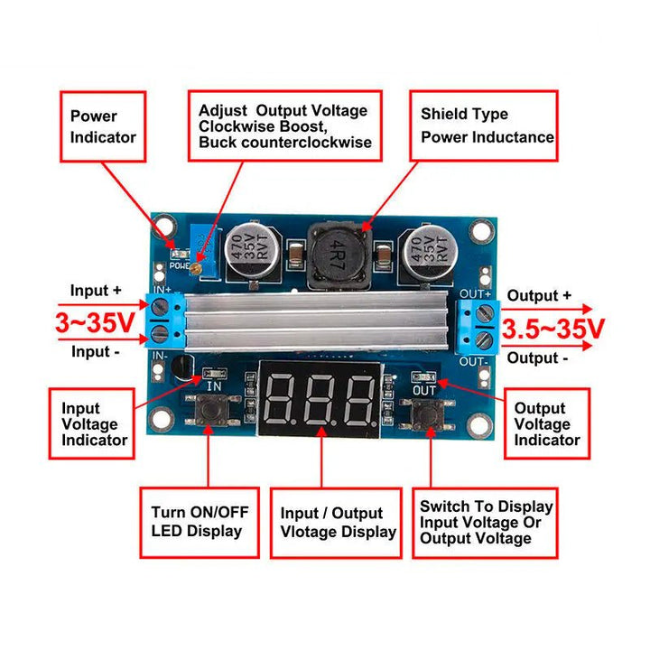 Modulo Elevador De Voltaje Ltc1871 3.5~35v 6a - Tecneu