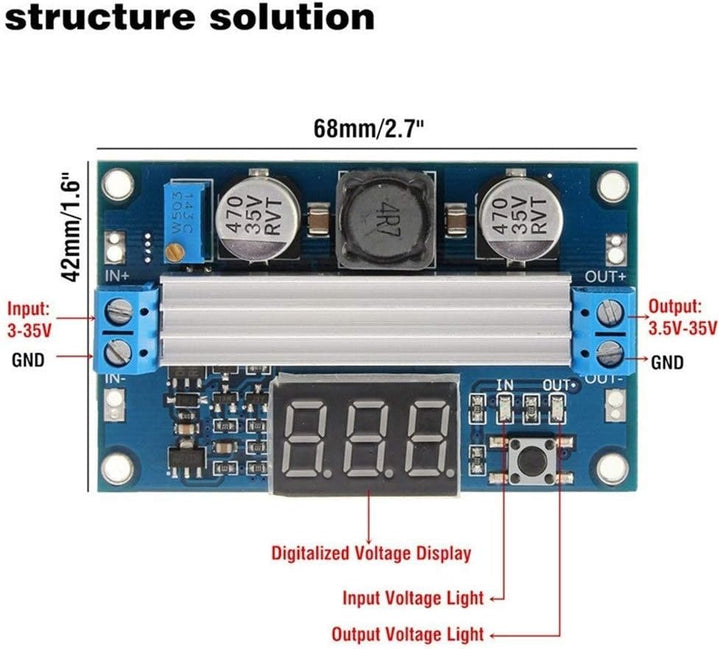 Modulo Elevador De Voltaje Ltc1871 3.5~35v 6a - Tecneu