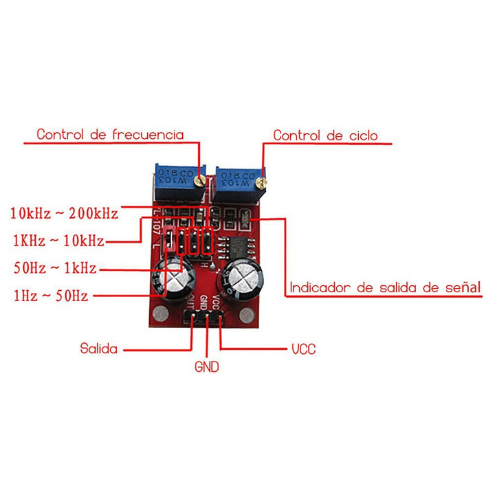 Modulo Generador De Pulsos Ne555 Onda Cuadrada - Tecneu