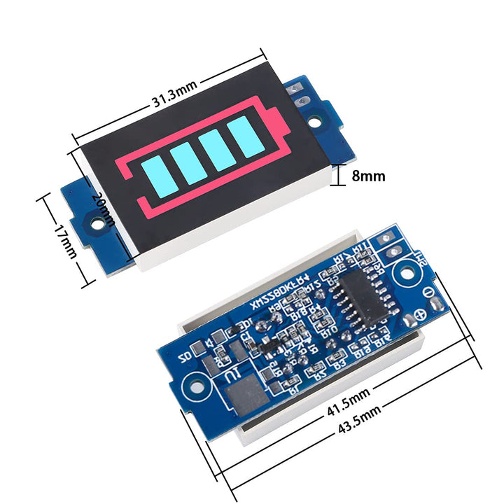 Modulo Indicador De Carga De Batería De Litio Led 18650 4S - 2S - 2S - 1S - Tecneu