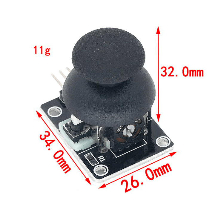 Módulo KY - 023 Joystick Analógico de Dos Ejes XY 3.3V - 5V - Tecneu