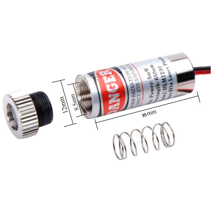 Modulo Láser Luz Roja Ajustable Linea Y Puntero 5mw 650nm 5v Distancia - Tecneu