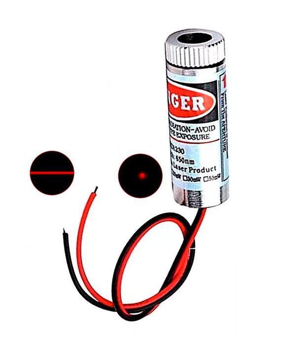 Modulo Láser Luz Roja Ajustable Linea Y Puntero 5mw 650nm 5v Distancia - Tecneu