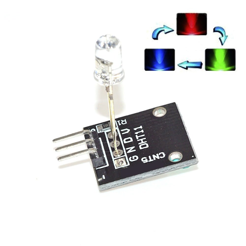 Modulo LED RGB 5mm Parpadeo Automático Incluye Placa PCB