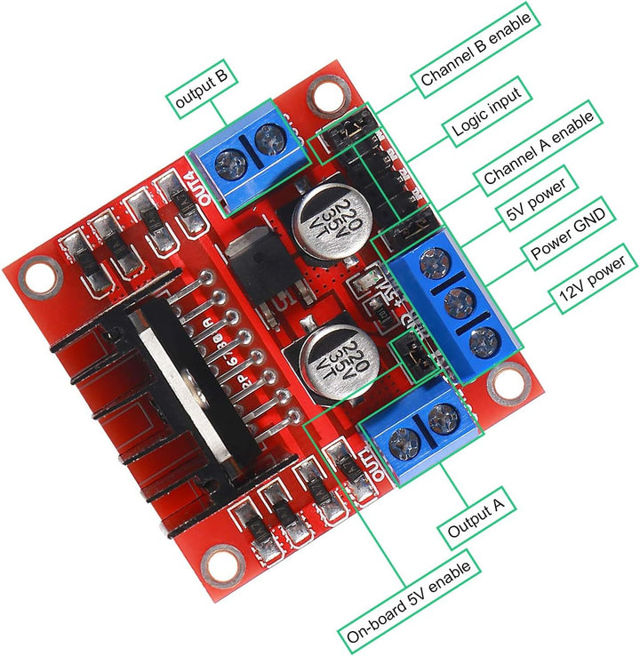 Modulo Puente H L298 Motor Driver - Tecneu
