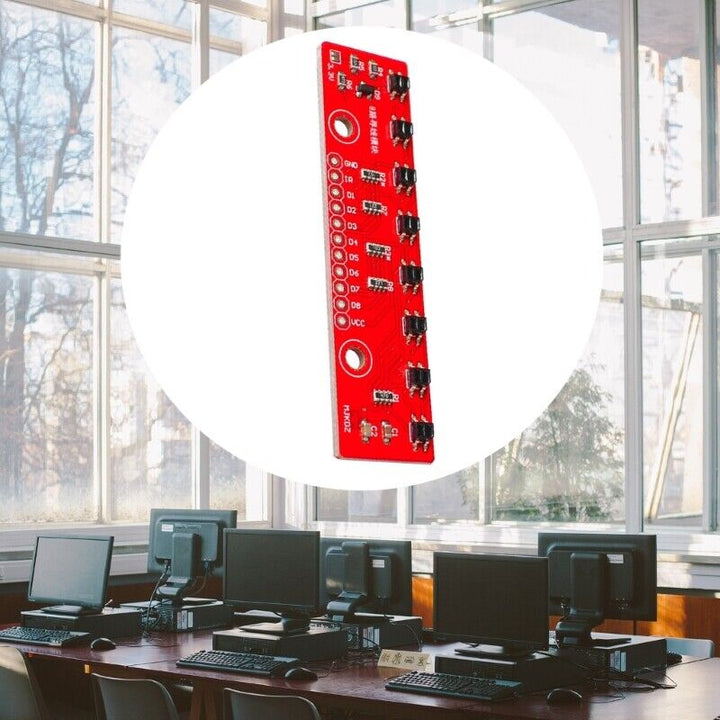 Modulo Qtr - 8a Sensores Reflectivos Seguidor De Linea - Tecneu