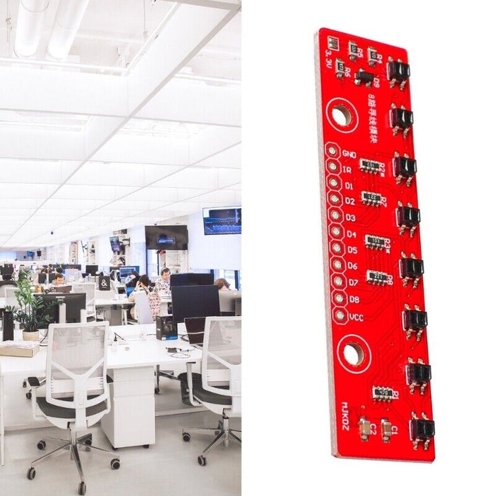 Modulo Qtr - 8a Sensores Reflectivos Seguidor De Linea - Tecneu