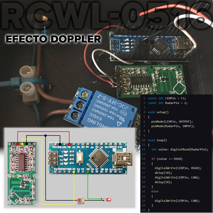 Módulo Radar De Microondas Sensor De Presencia Rcwl - 0516 - Tecneu